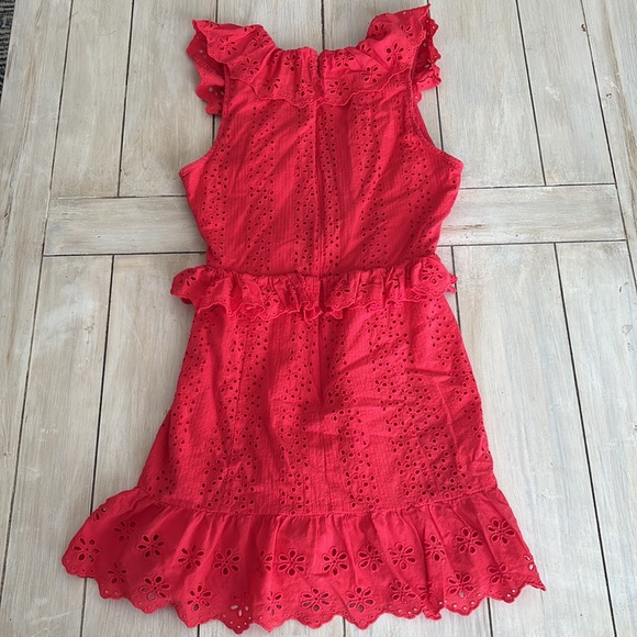 Tularosa Red Eyelet Cut Out Dress Medium - Picture 5 of 5